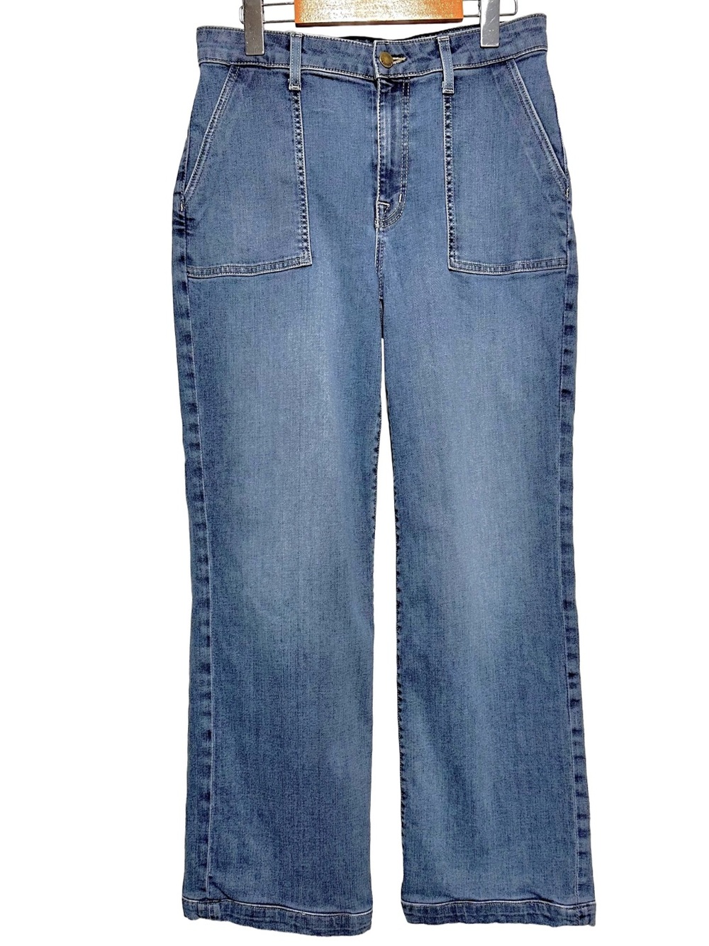 FIDELITY Joni Wide Leg Jeans Utility Pocket Denim Minimalist Coastal